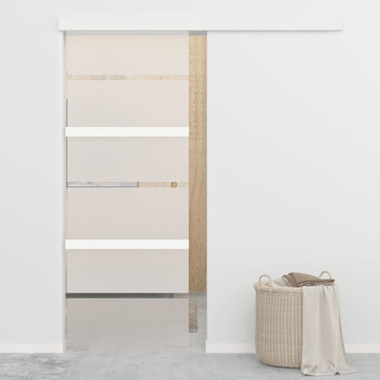 Schuifdeur met zachte stops 76x205 cm ESG-glas en aluminium 1 76 x 205 cm