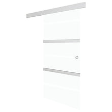 Schuifdeur met zachte stops 90x205 cm ESG-glas en aluminium 1 90 x 205 cm