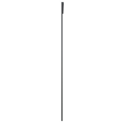 Schuifdeur 102,5x205 cm aluminium en ESG-glas zwart 102.5 x 205 cm Zwart