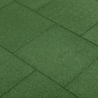 Valtegels 12 st 50x50x3 cm rubber groen Groen