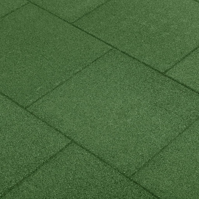 Valtegels 12 st 50x50x3 cm rubber groen Groen