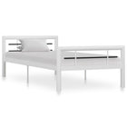 Metal bed frame white and black 90x200 cm