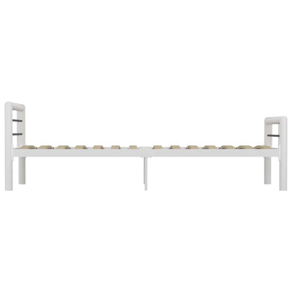 Bedframe Metaal 100 x 200 cm Wit en zwart