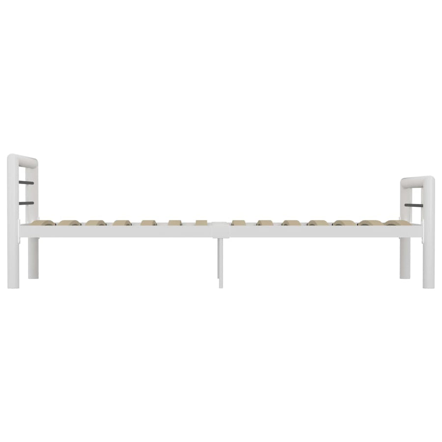 Bedframe Metaal 100 x 200 cm Wit en zwart