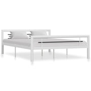 Bedframe metaal 120x200 cm wit zwart