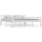 Bedframe metaal 180x200 cm wit zwart