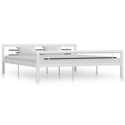 Bedframe metaal 180x200 cm wit zwart