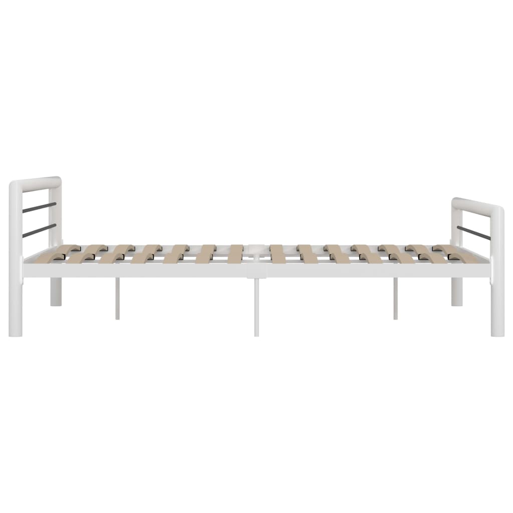Bedframe Metaal 180 x 200 cm Wit en zwart
