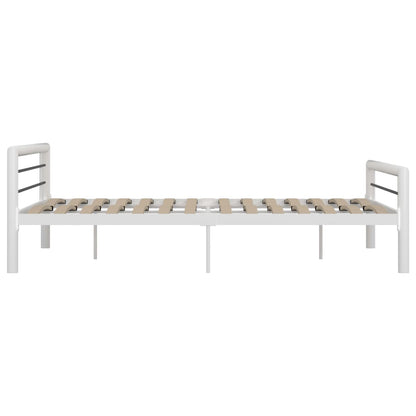 Bedframe Metaal 180 x 200 cm Wit en zwart
