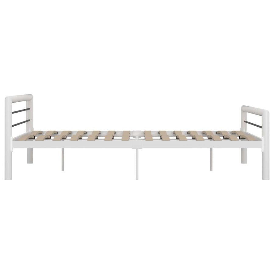 Bedframe Metaal 180 x 200 cm Wit en zwart