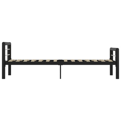 Bedframe Metaal 90 x 200 cm Zwart en wit