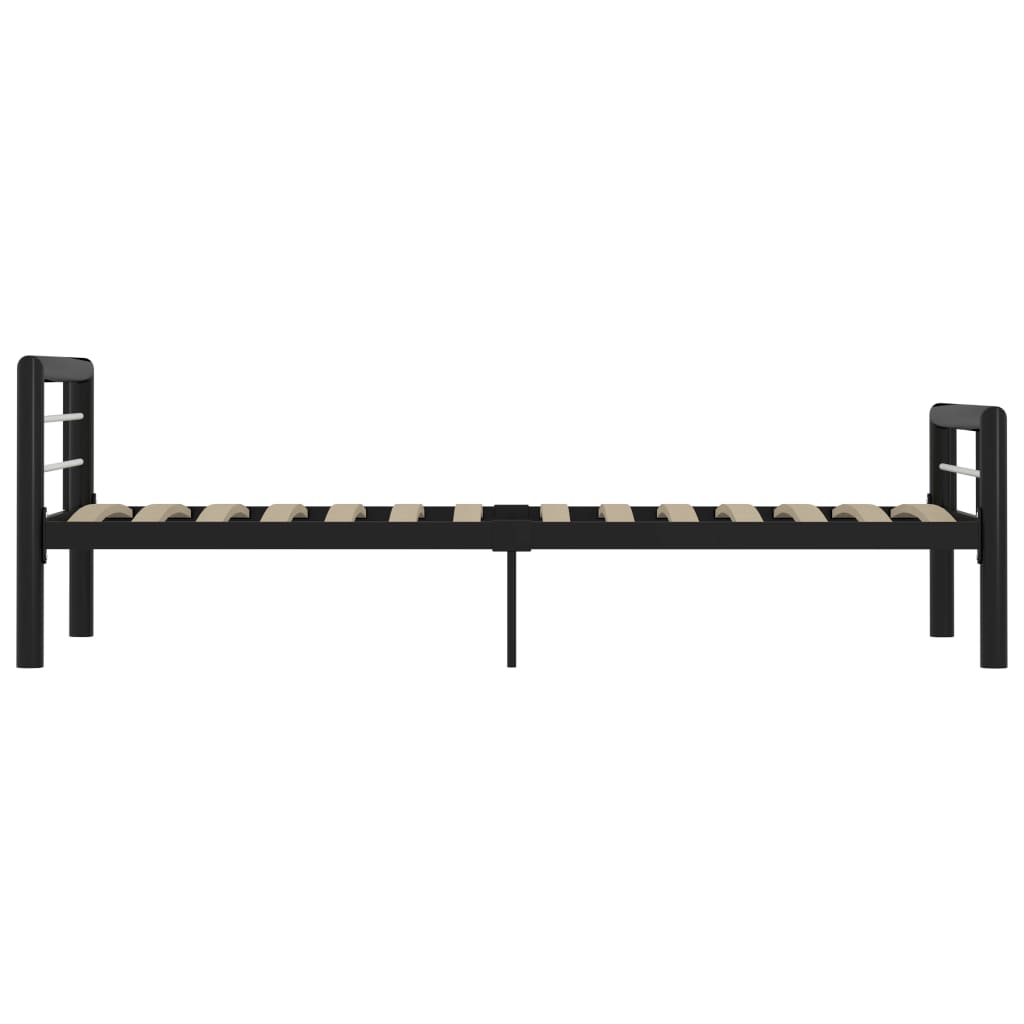 Bedframe Metaal 100 x 200 cm Zwart en wit