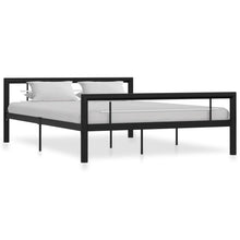Bedframe Metaal 120 x 200 cm Zwart en wit