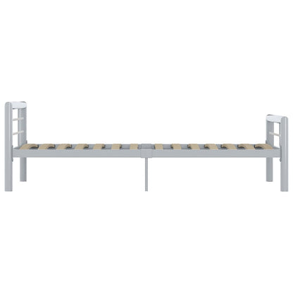 Bedframe Metaal 90 x 200 cm Grijs en wit