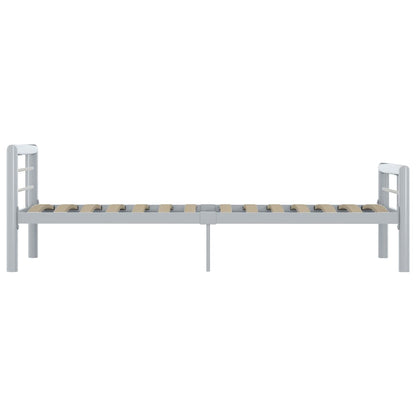 Bedframe metaal grijs en wit 100x200 cm 100 x 200 cm Grijs en wit