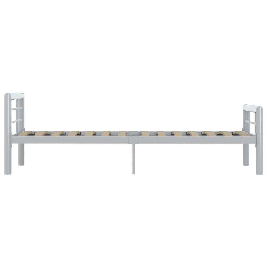 Bedframe metaal grijs en wit 100x200 cm 100 x 200 cm Grijs en wit
