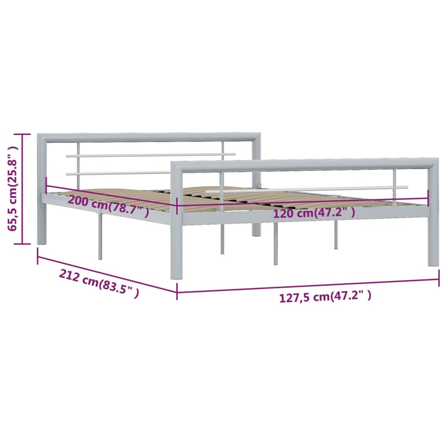 Bedframe Metaal 120 x 200 cm