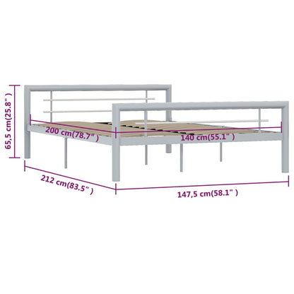 Bedframe Metaal 140 x 200 cm