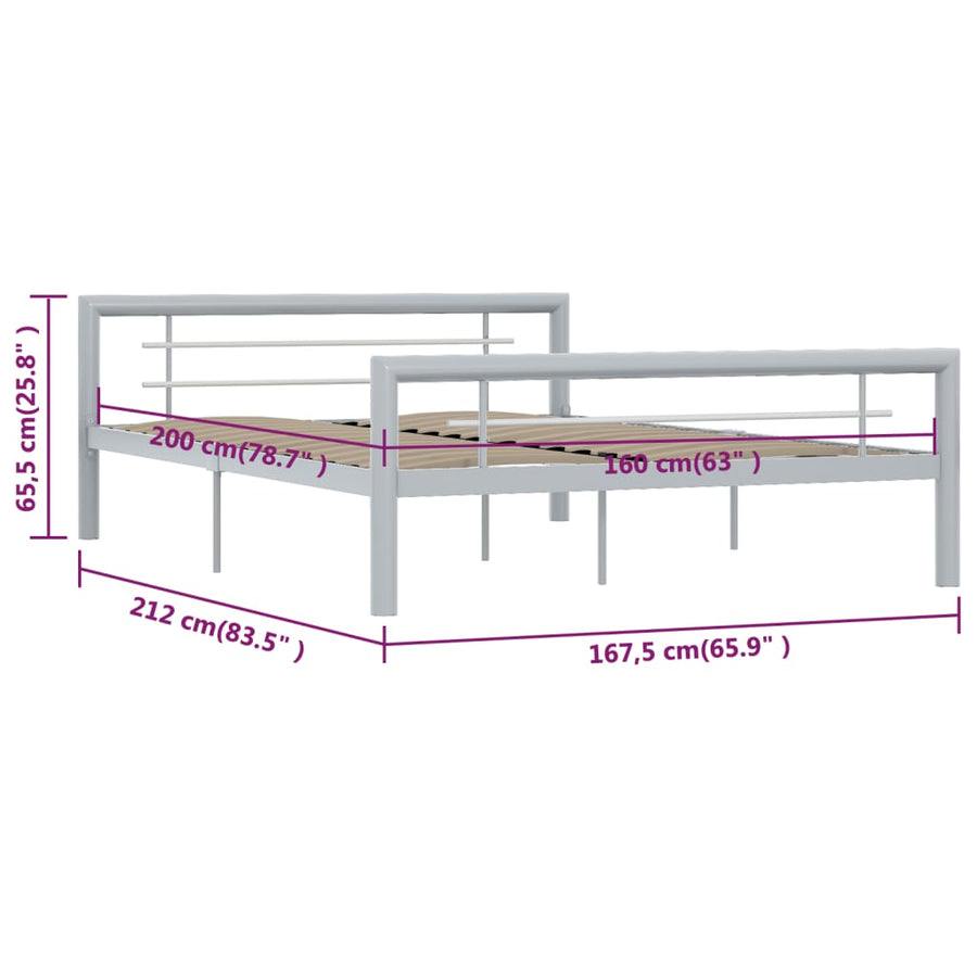 Bedframe Metaal 160 x 200 cm