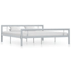 Bedframe metaal grijs wit 180x200 cm