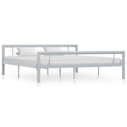 Bedframe metaal grijs wit 180x200 cm