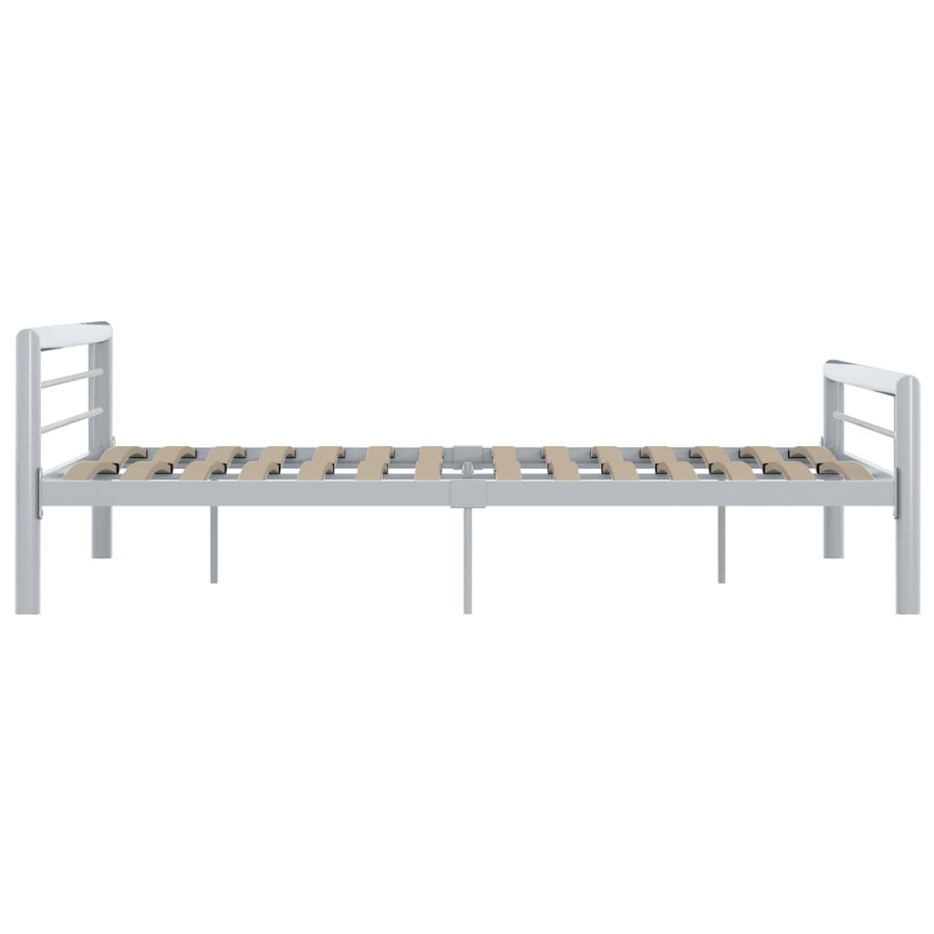 Bedframe Metaal 180 x 200 cm Grijs en wit