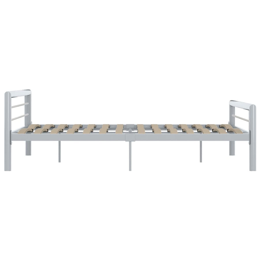 Bedframe Metaal 180 x 200 cm Grijs en wit