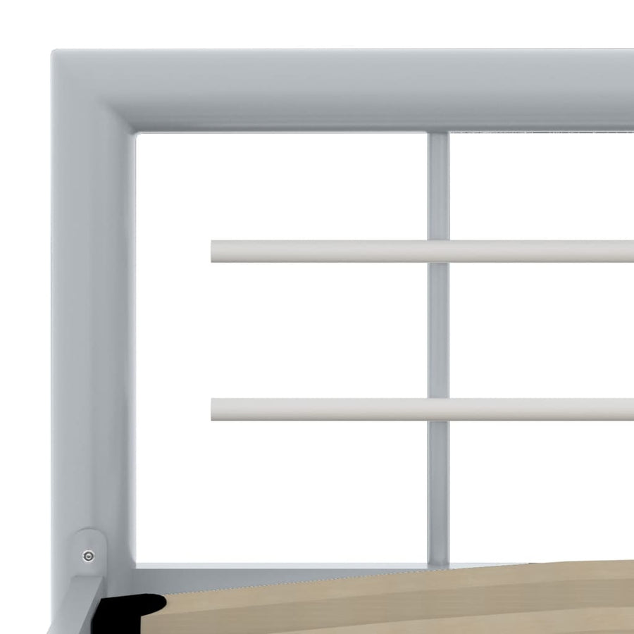 Bedframe Metaal 180 x 200 cm Grijs en wit