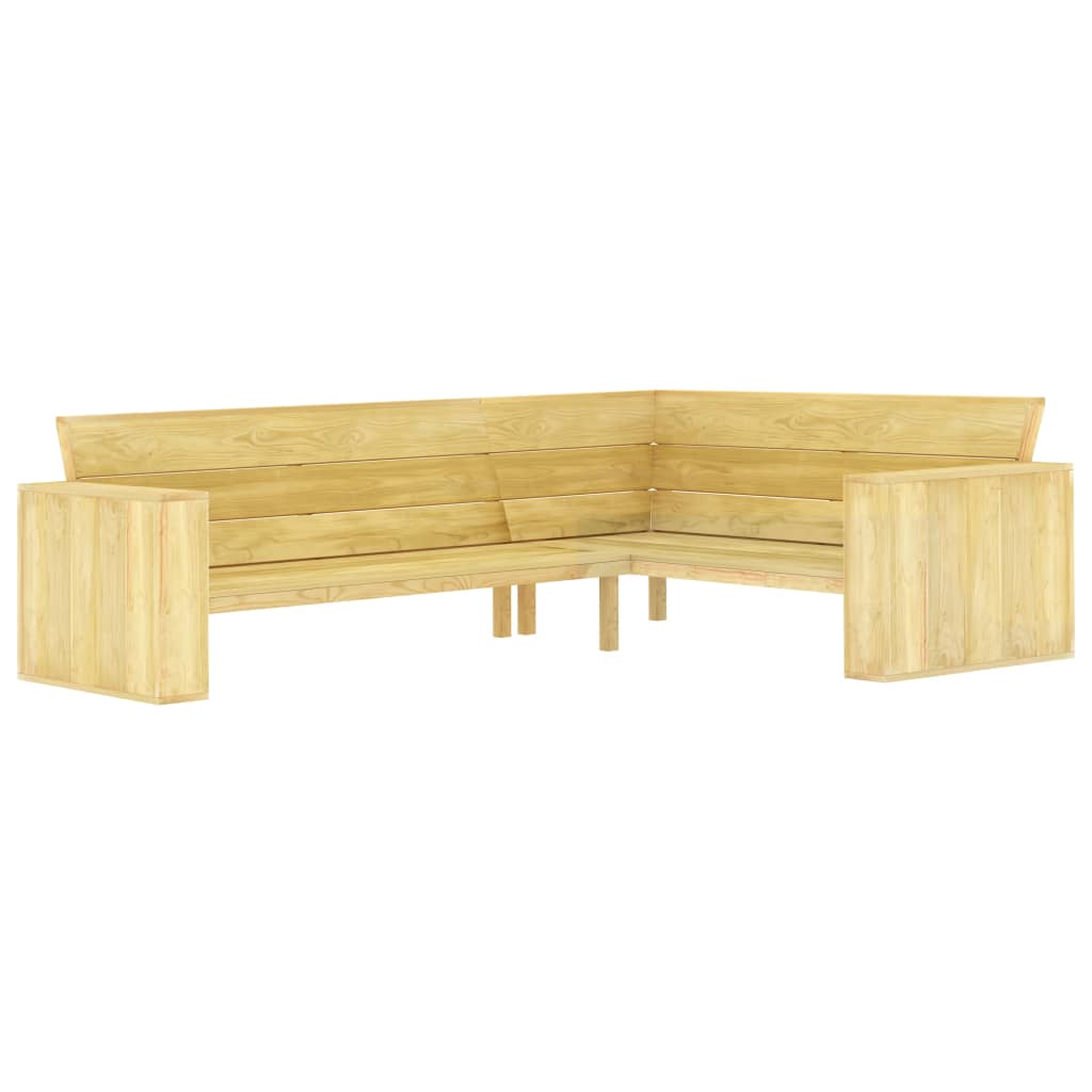 2-Delige Loungeset Geïmpregneerd Grenenhout hoek + Tafel