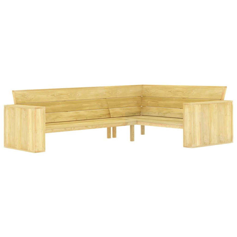 2-Delige Loungeset Geïmpregneerd Grenenhout hoek + Tafel