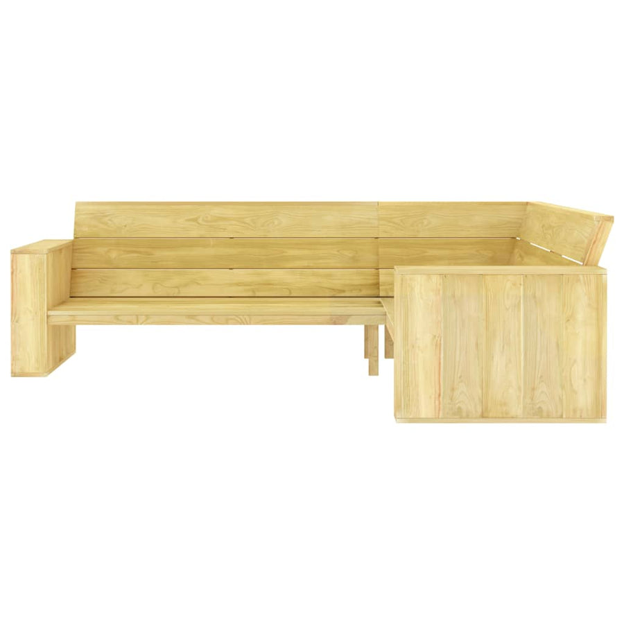 2-Delige Loungeset Geïmpregneerd Grenenhout hoek + Tafel