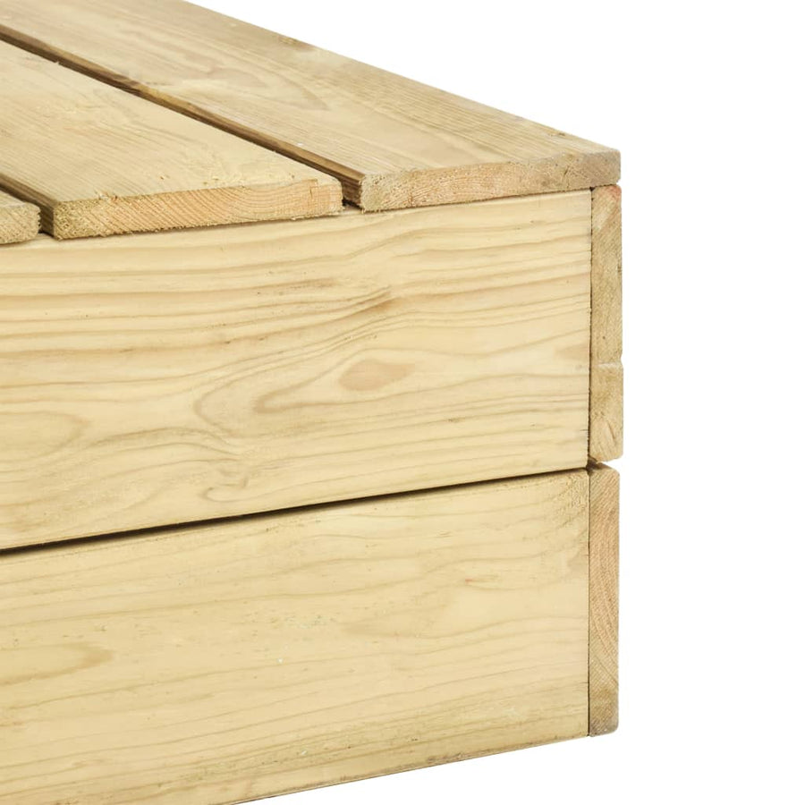 3-Delige Loungeset Geïmpregneerd Grenenhout 2x Bank + Tafel
