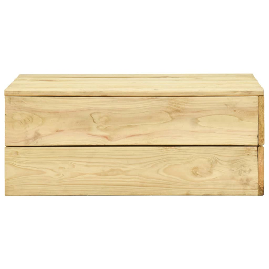 3-Delige Loungeset Geïmpregneerd Grenenhout 2x Bank + Tafel