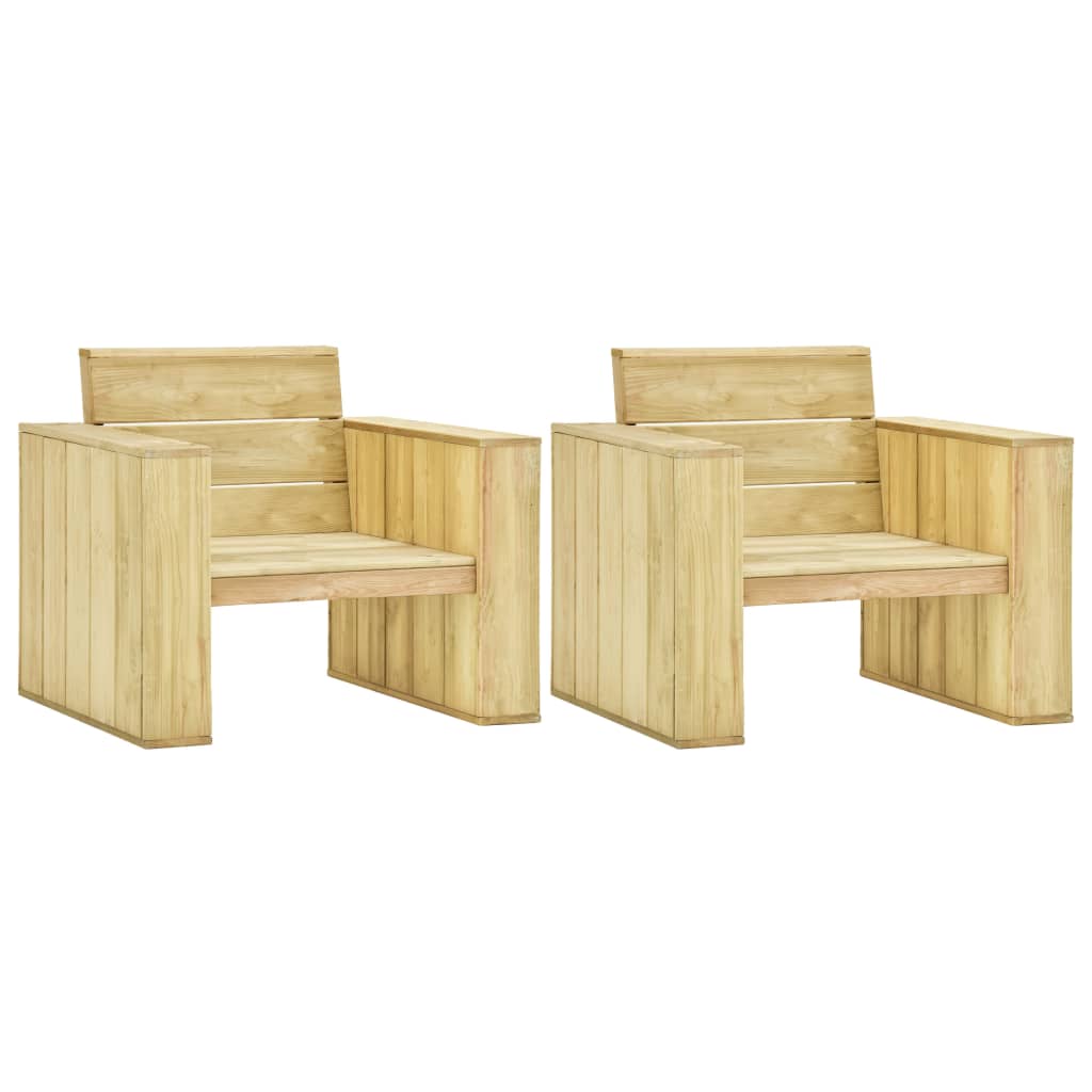 Tuinstoelen 89X76X76 Cm Geïmpregneerd Grenenhout 2