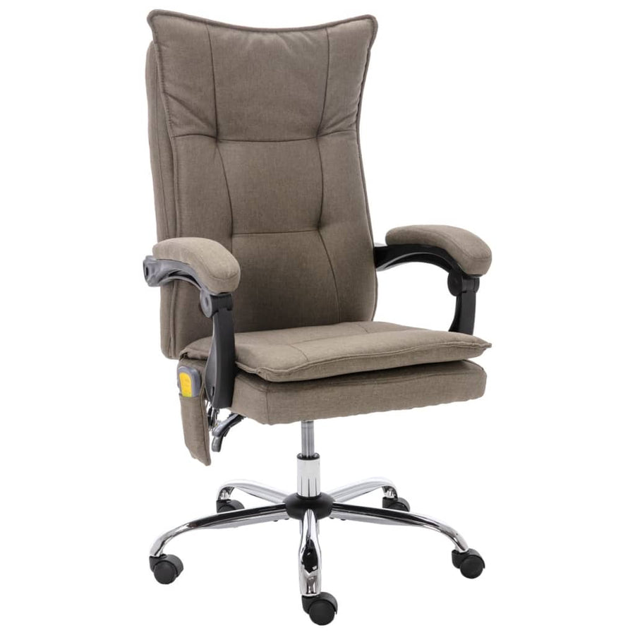 Kantoormassagestoel Stof Taupe 1 Zonder voetensteun