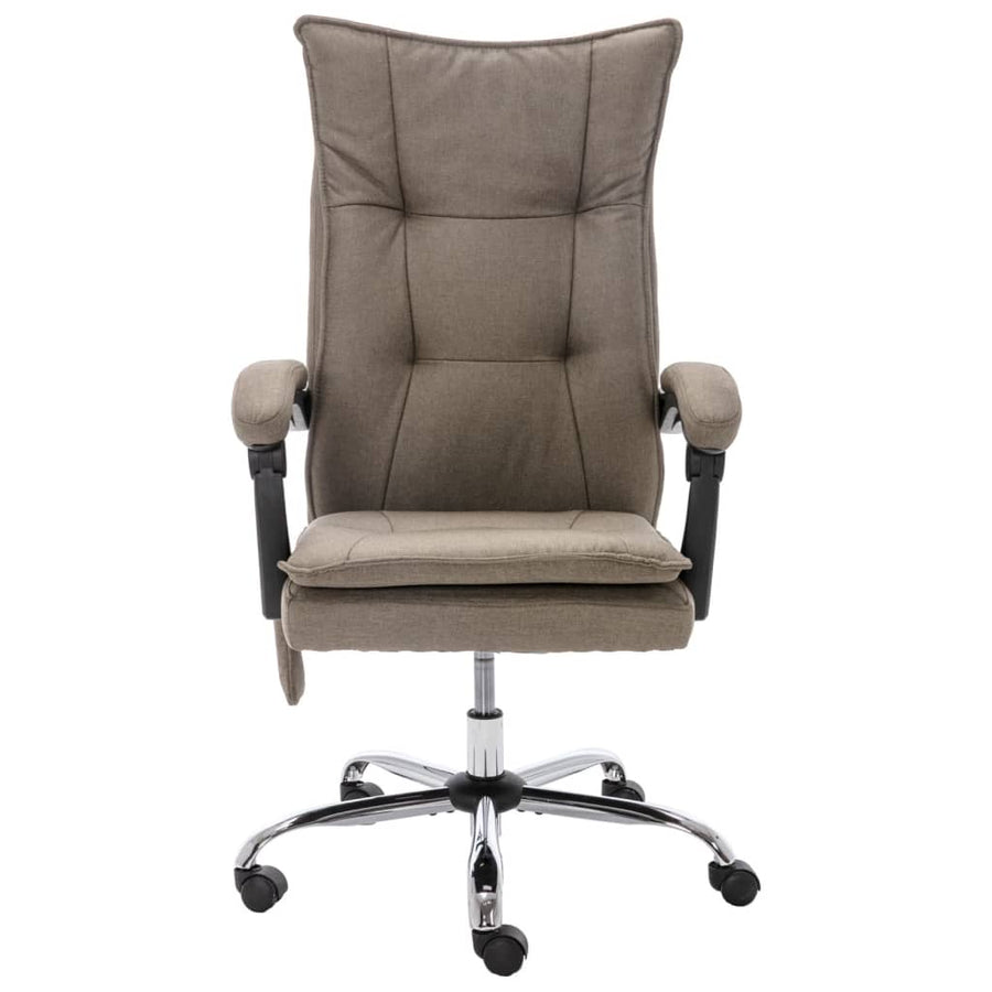 Kantoormassagestoel Stof Taupe 1 Zonder voetensteun