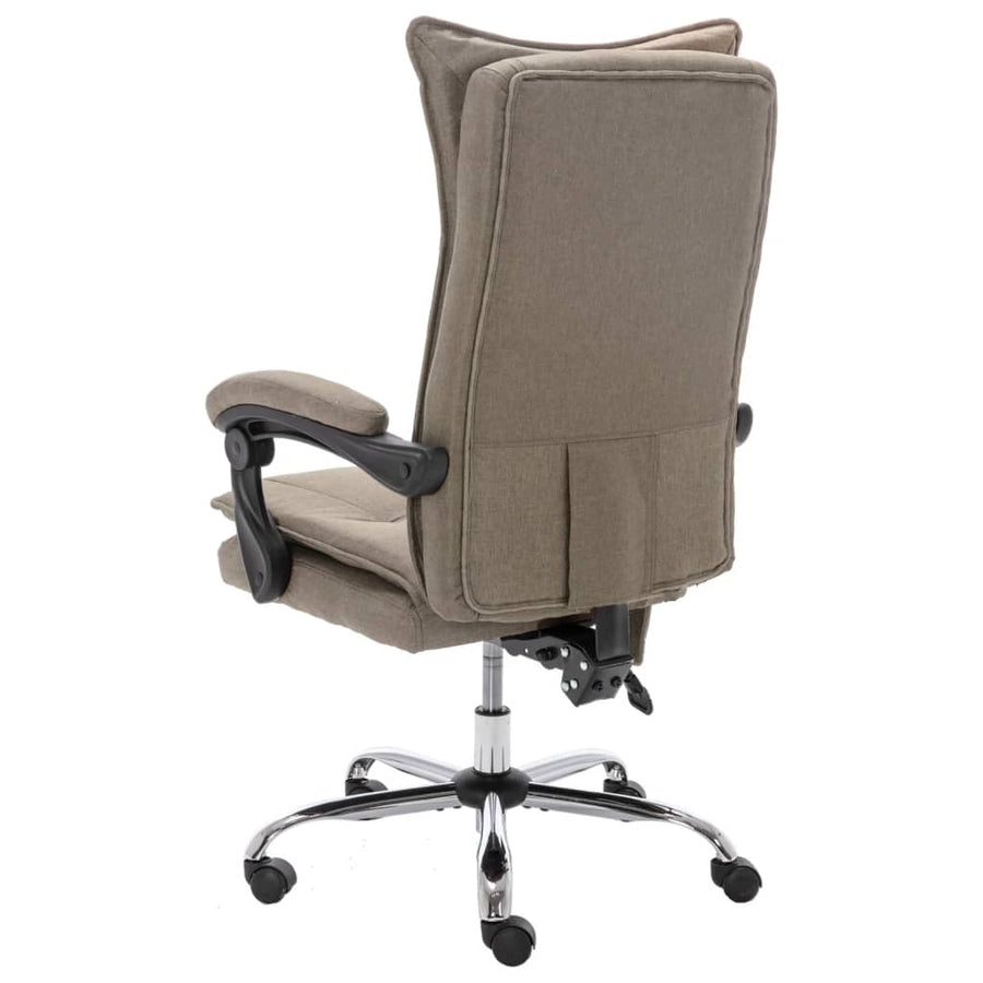 Kantoormassagestoel Stof Taupe 1 Zonder voetensteun