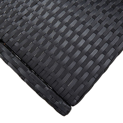 Tuinbarset Met Kussens Poly Rattan Zwart
