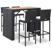 5-Delige Tuinbarset Poly Rattan En Acaciahout 4