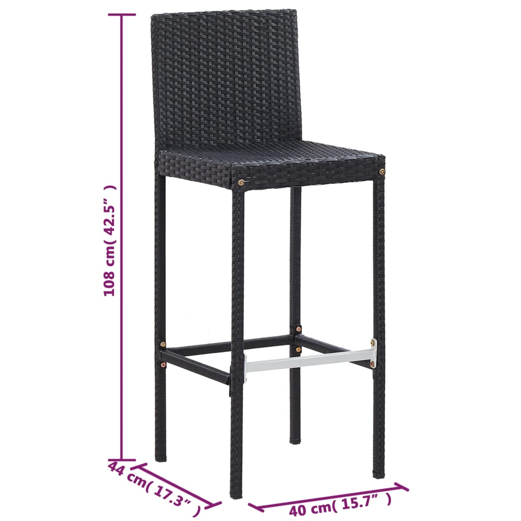 5-Delige Tuinbarset Poly Rattan En Acaciahout 4