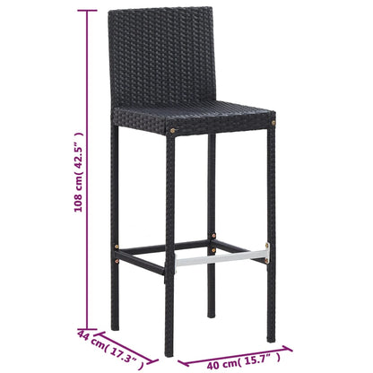 5-Delige Tuinbarset Poly Rattan En Acaciahout 4