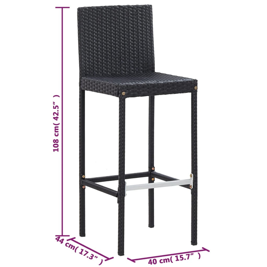 5-Delige Tuinbarset Poly Rattan En Acaciahout 4