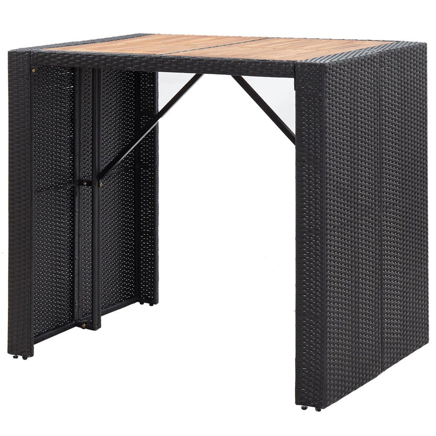 5-Delige Tuinbarset Poly Rattan En Acaciahout 4