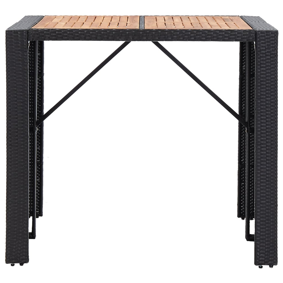 5-Delige Tuinbarset Poly Rattan En Acaciahout 4