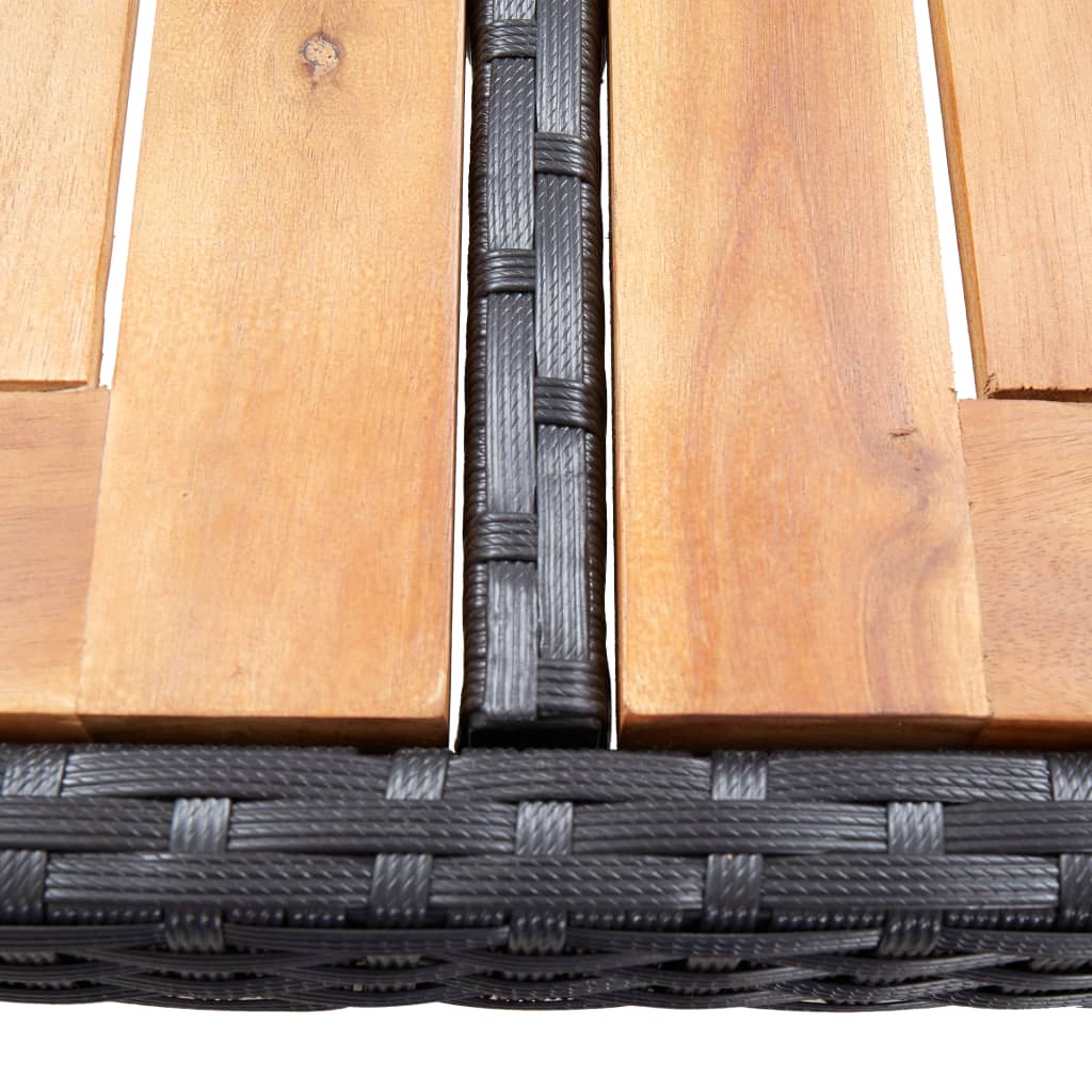 5-Delige Tuinbarset Poly Rattan En Acaciahout 4