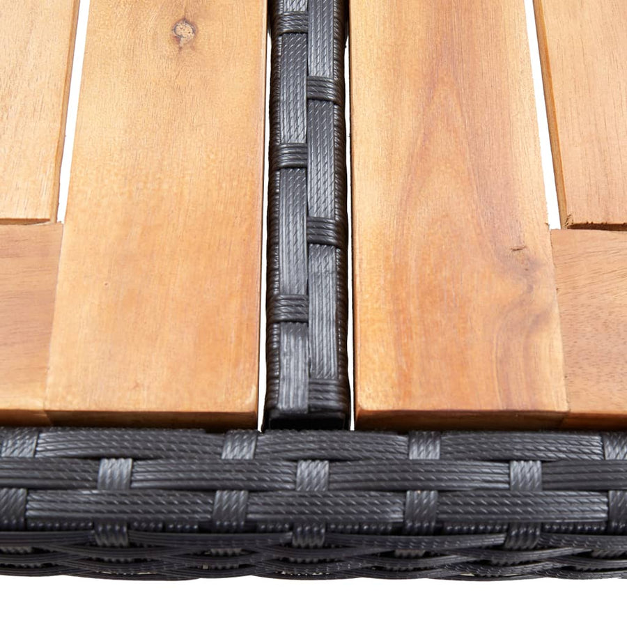 5-Delige Tuinbarset Poly Rattan En Acaciahout 4