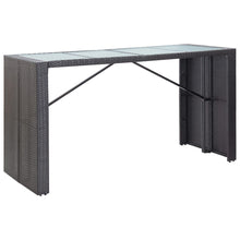 -Delige Tuinbarset Poly Rattan Zwart 9