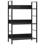 Boekenkast 60x27,6x90,5 cm bewerkt hout zwart