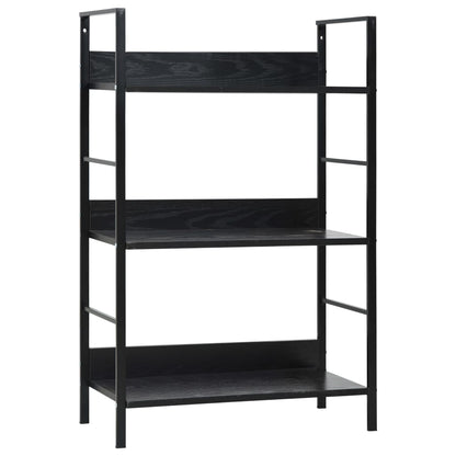 Boekenkast Met 3 Schappen 60X27,6X90,5 Cm Bewerkt Hout 60 x 27.6 x 90.5 cm Zwart