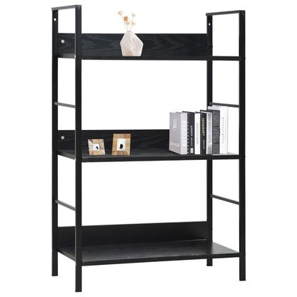 Boekenkast Met 3 Schappen 60X27,6X90,5 Cm Bewerkt Hout 60 x 27.6 x 90.5 cm Zwart